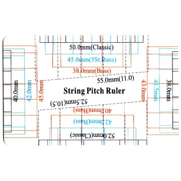 吉他弦距量測卡尺 | 弦距卡-塑料款