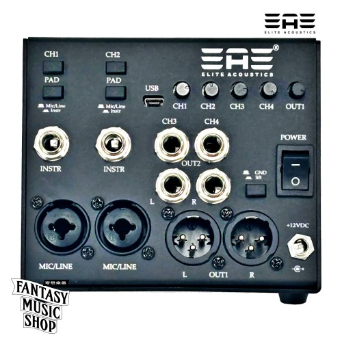 EAE | StompMix X4-2 Pro 木吉他前級 四軌 | 多功能 可充電 前級混音器